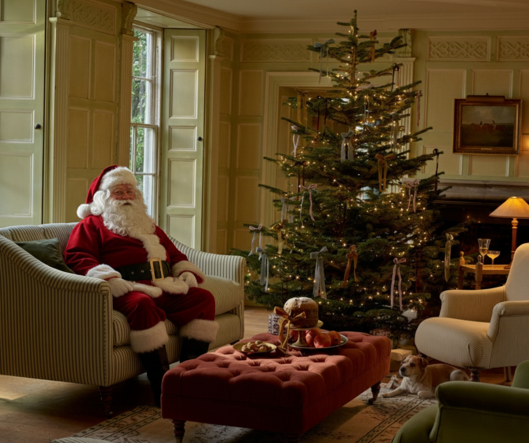 Living Room with Santa